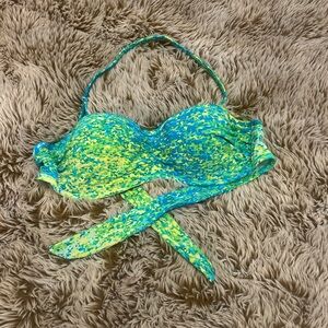 Women's Swim Top in Vibrant Blue and Green